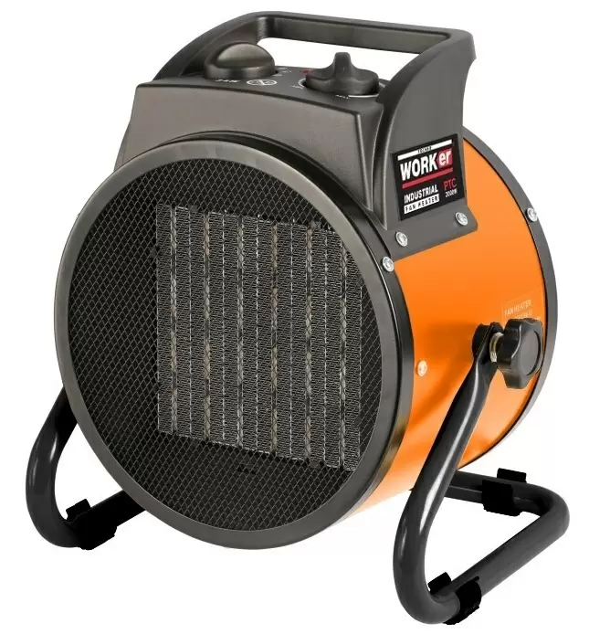 Generator de aer cald Technoworker PTC3000W, negru/portocaliu