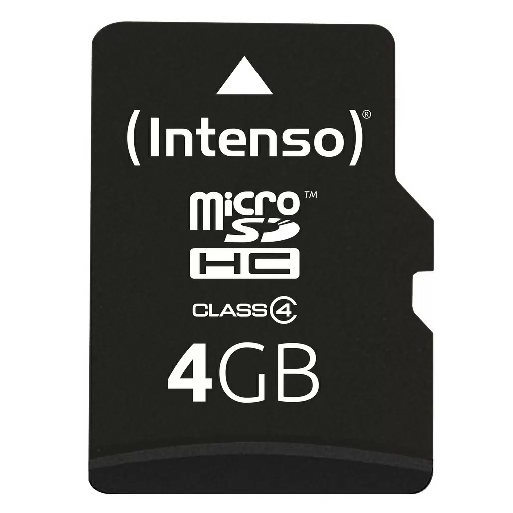 Card de memorie Intenso MicroSD Class 4 + SD Adapter, 4GB
