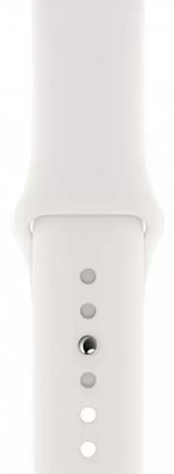 Умные часы Apple Watch Series 5 44мм, корпус из алюминия белого цвета, спортивный ремешок