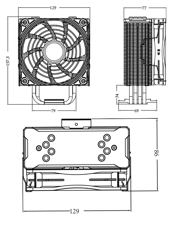 Кулер Deepcool Gammaxx GTE V2, черный