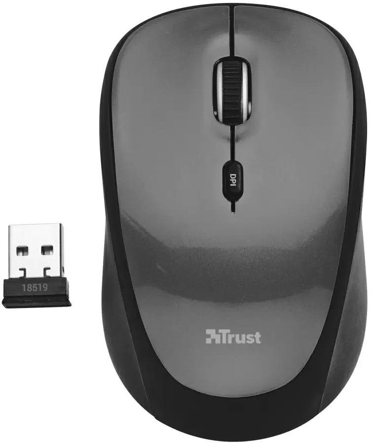 Мышка Trust Yvi Wireless Mini, черный