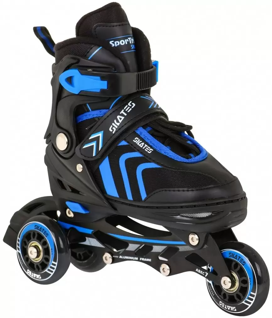 Роликовые коньки SporTrike Inline Skates 34-38, черный/синий