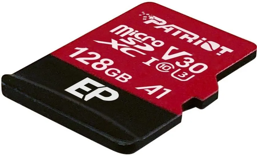 Card de memorie flash Patriot EP Series MicroSDXC V30 + SD adapter, 128GB