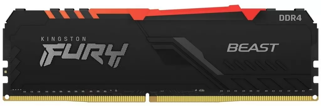 Memorie Kingston Fury Beast RGB 8GB DDR4-3733MHz, CL19-23-23, 1.35V