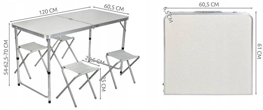 Set mobilă de grădină Trizand 23238, alb/gri