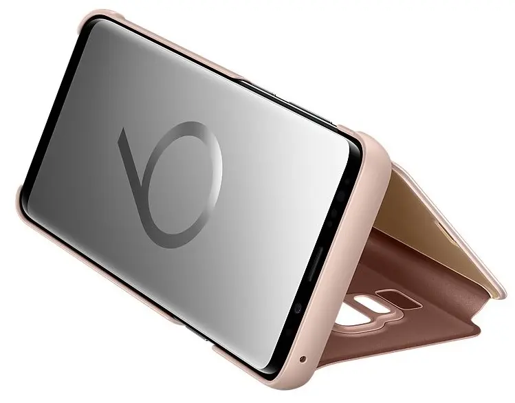 Чехол Samsung Clear View Cover Galaxy S9+, золотой