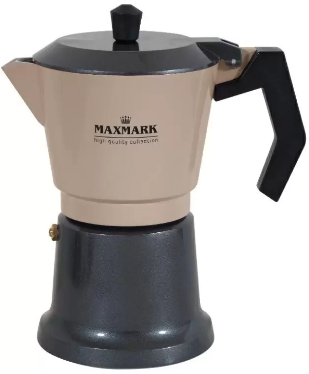 Кофеварка гейзерная Maxmark MK-AL110, бежевый/графит