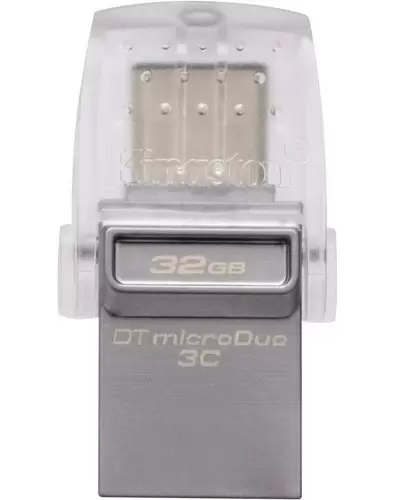 USB-флешка Kingston DataTraveler MicroDuo 3c 32ГБ, серебристый