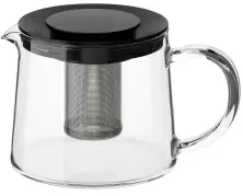 Ceainic pentru infuzie IKEA Riklig sticla 0.6L, negru