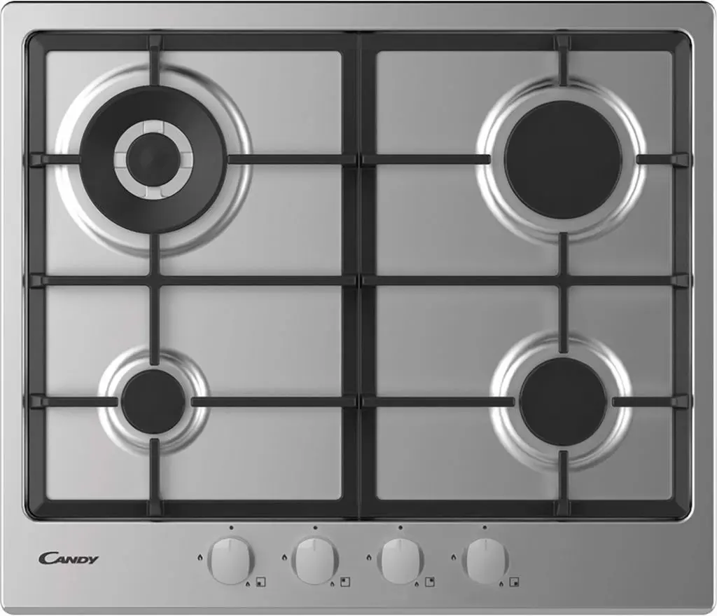 Plită incorporabilă cu gaz Candy CHG6BR4WX, inox
