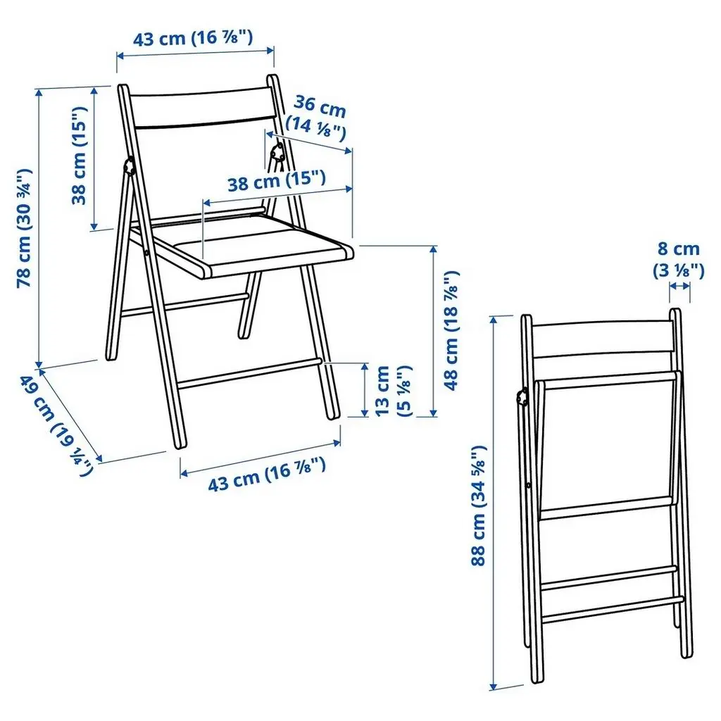 Scaun IKEA Frosvi, alb/knisa gri
