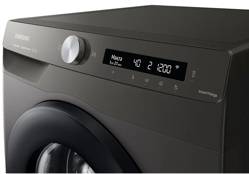 Maşină de spălat rufe Samsung WW80A6S24AN/LD, inox pe tehnoparc.md Maşină de spălat rufe Samsung WW80A6S24AN/LD, inox