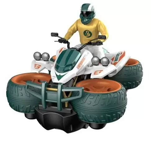 Jucărie teleghidată Crazon Amphibious Stunt Motorcycle with Deformation 1:14, alb