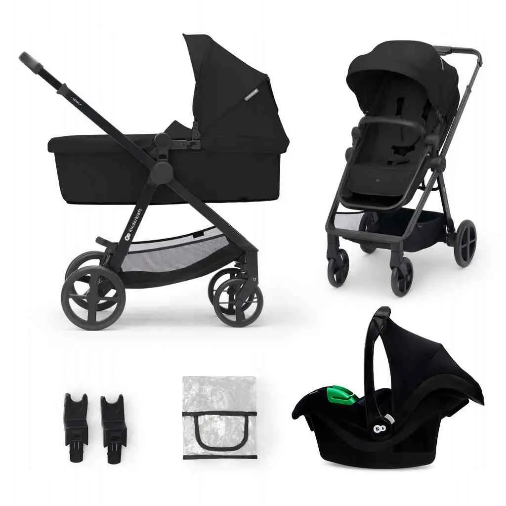 Коляска KinderKraft Newly 3in1 Mink Pro, черный