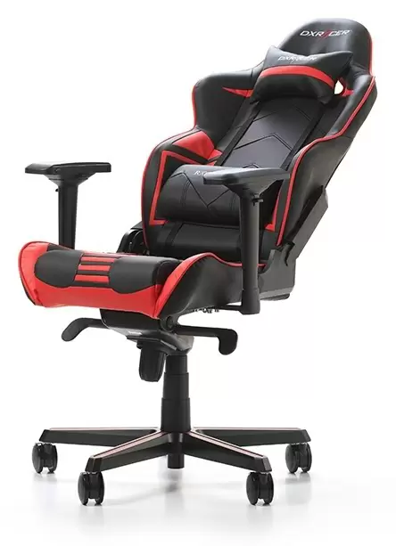 Scaun de birou DXRacer GC-R131-NR, negru/roșu