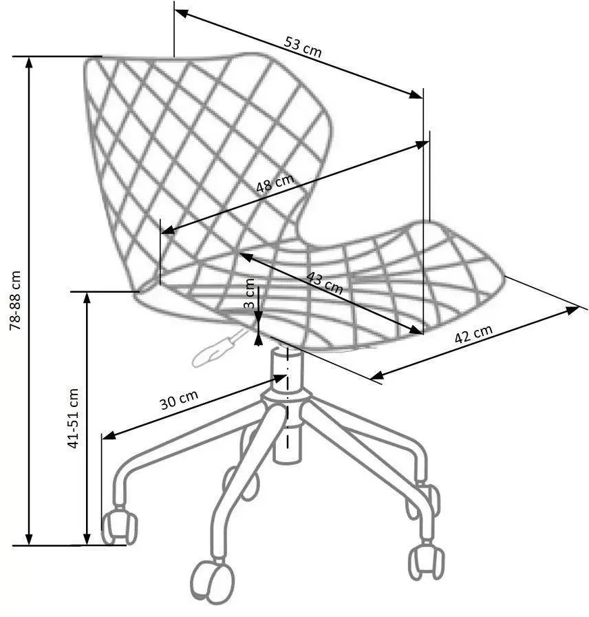 Scaun de birou Halmar Matrix, alb/gri