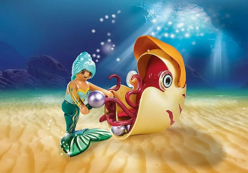 Set jucării Playmobil Mermaid with Sea Snail Gondola