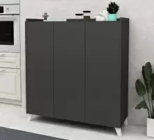 Comodă Fabulous Multifunctional Cabinet With 3 Doors, antracit
