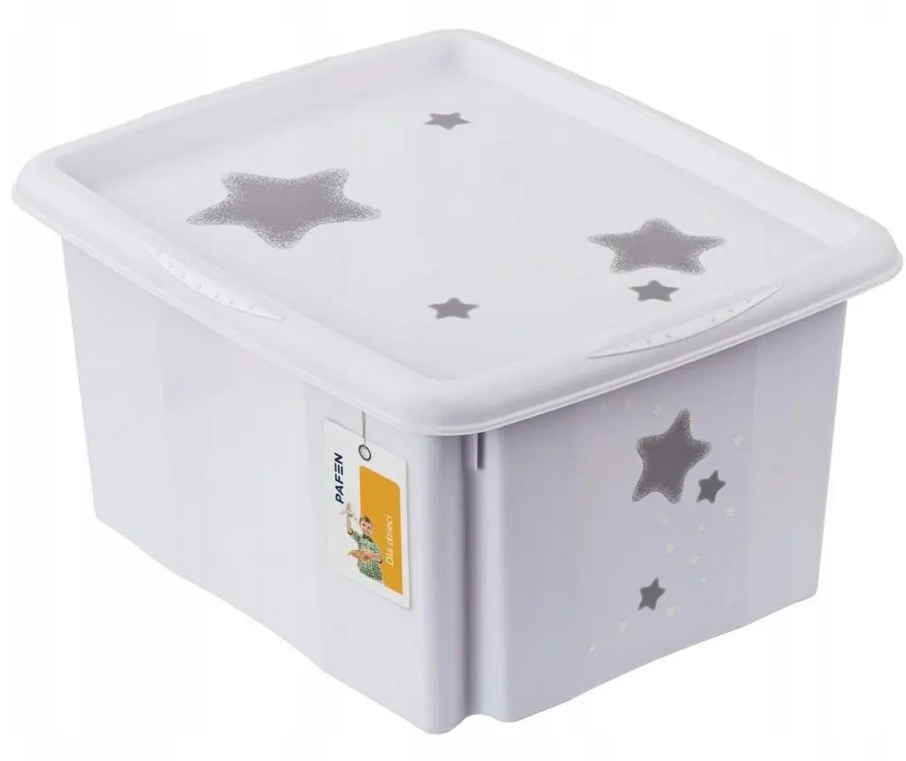 Container pentru jucării Keeeper Stars 24L, alb