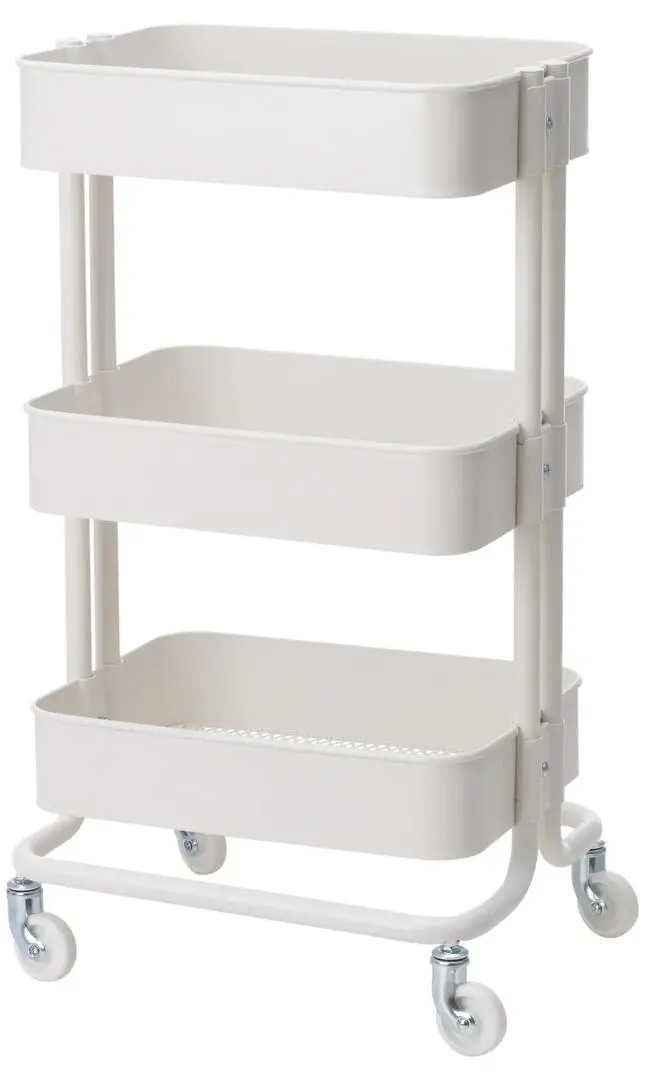 Cărucior de servire IKEA Raskog 35x45x78cm, alb