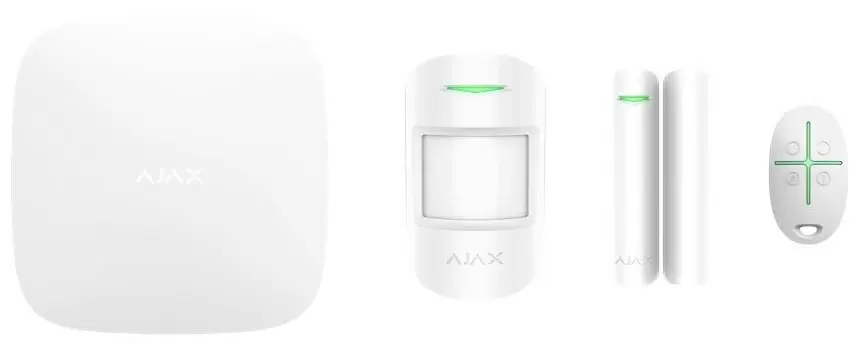 Echipament de alarmă wireless Ajax StarterKit, alb