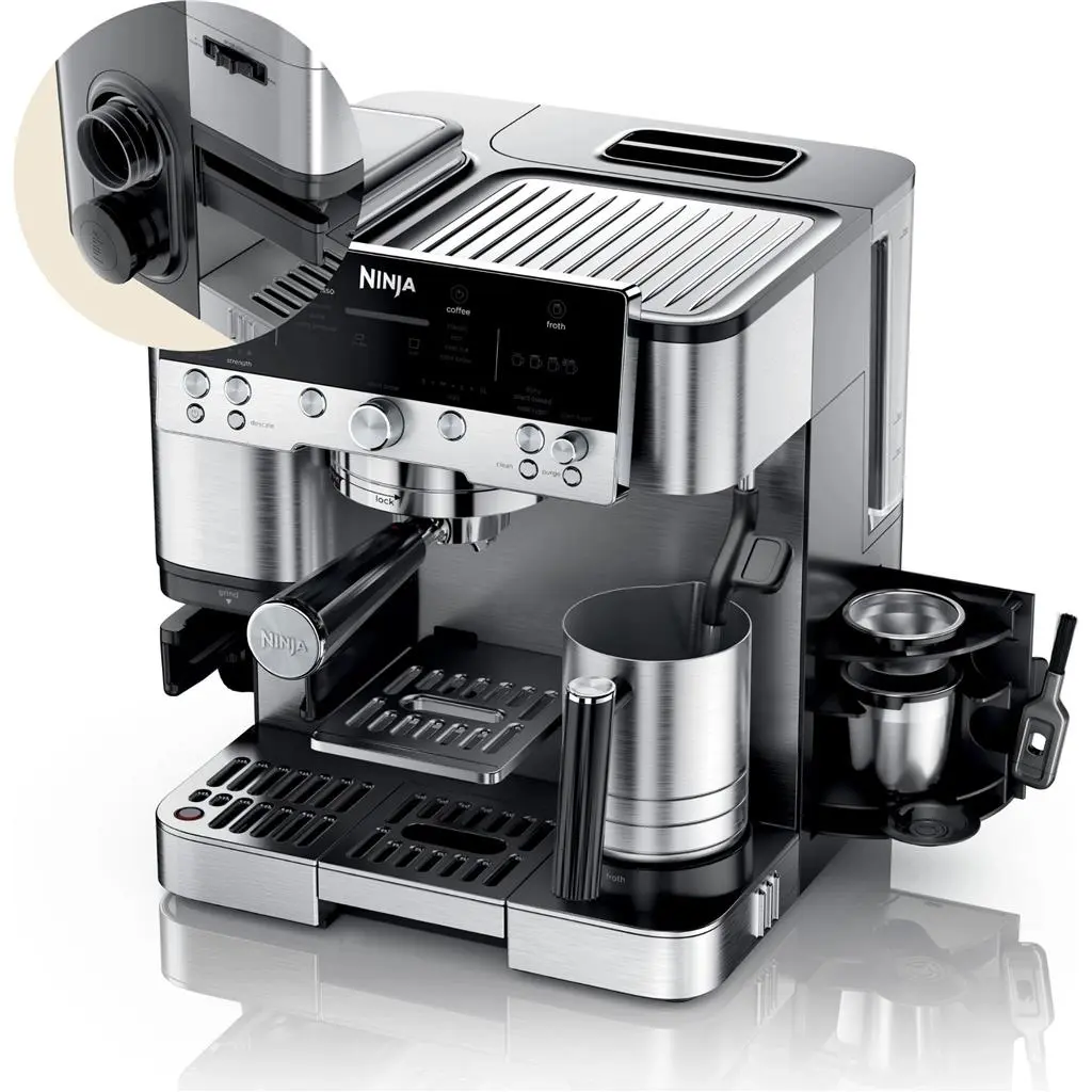 Espressor Ninja ES601EU, inox pe tehnoparc.md Espressor Ninja ES601EU, inox