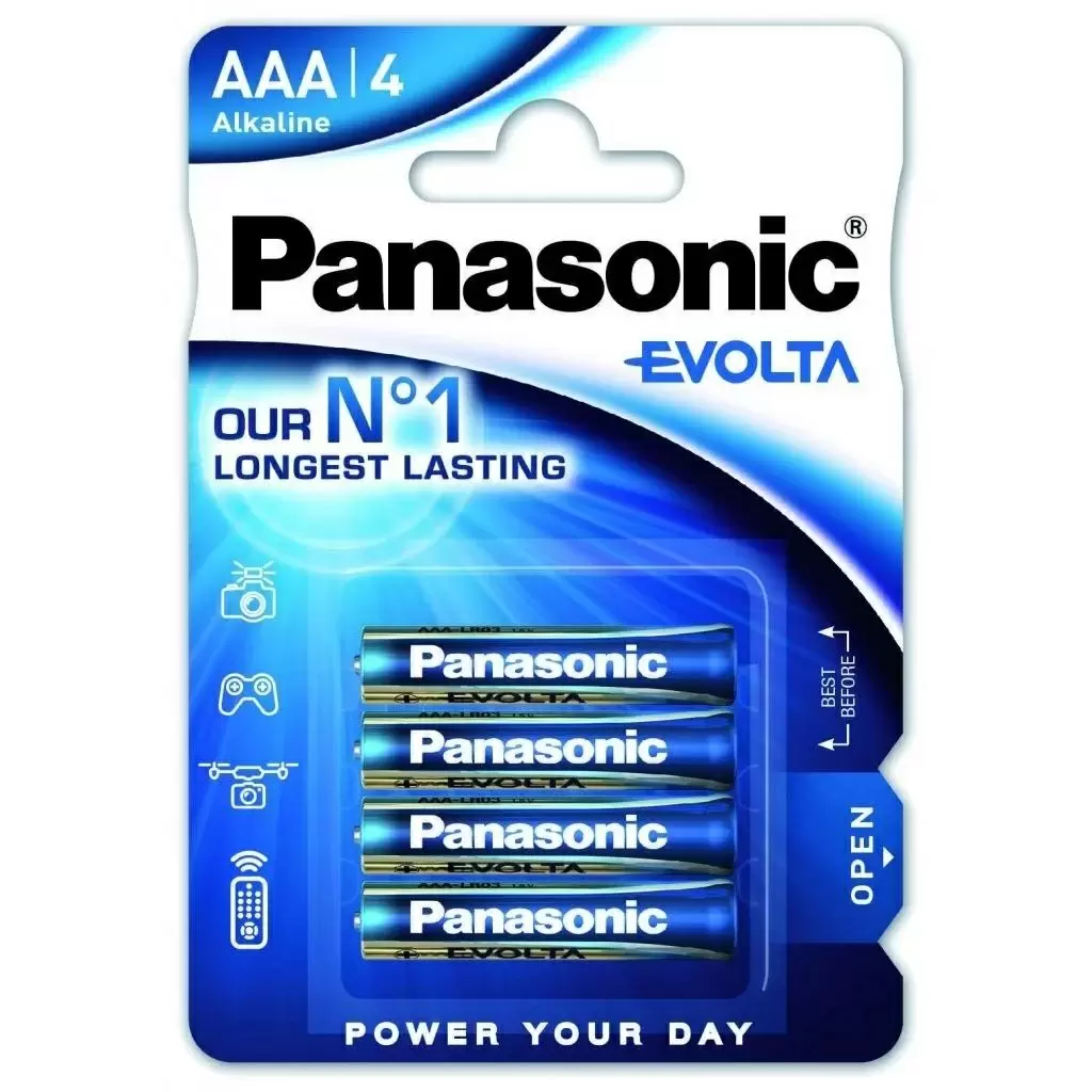 Батарейка Panasonic Evolta AAA, 4шт