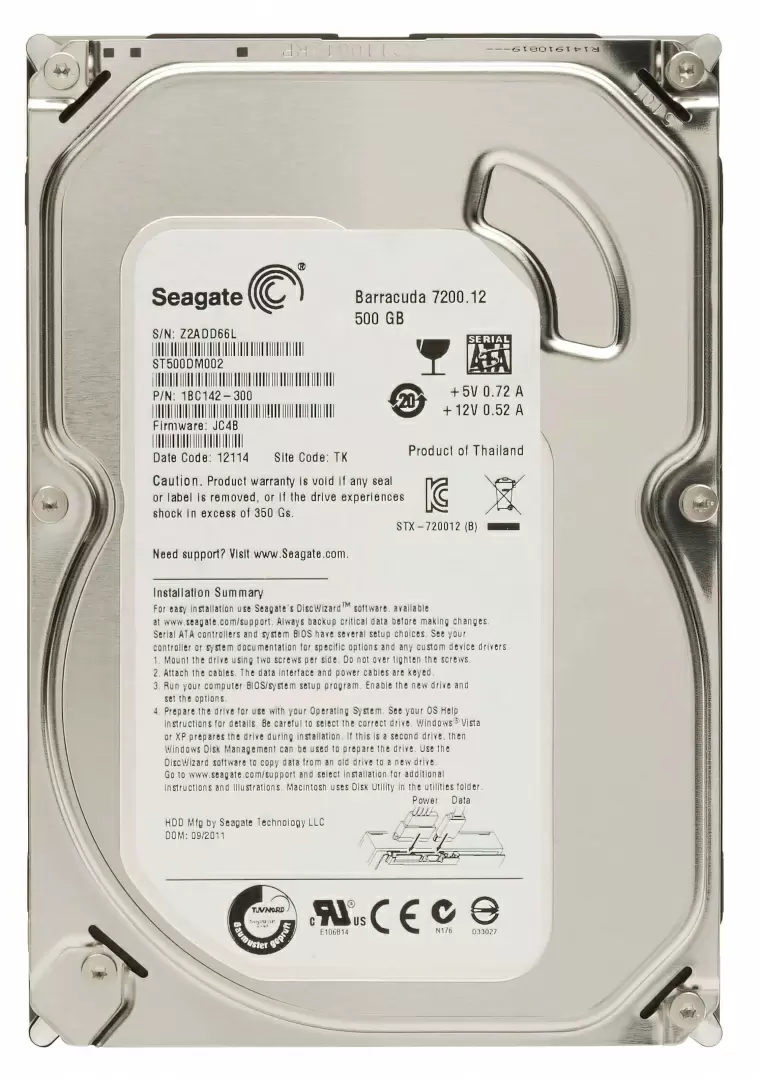 Жесткий диск Seagate Barracuda 3.5" ST500DM002, 500GB