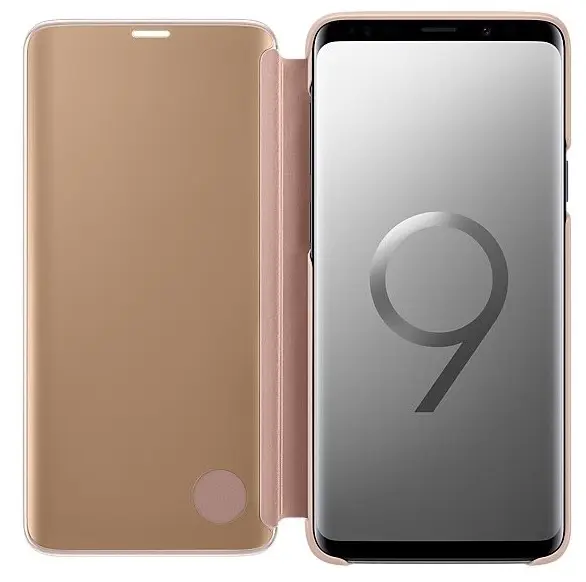 Чехол Samsung Clear View Cover Galaxy S9+, золотой