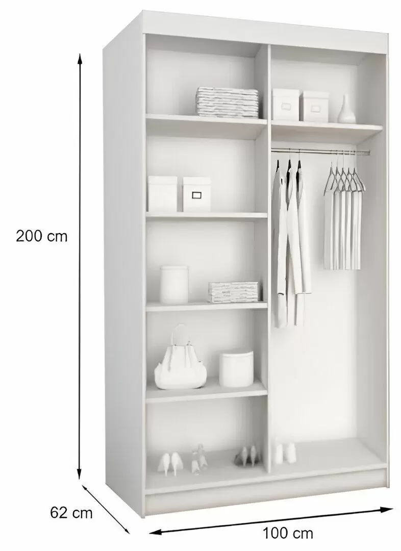 Шкаф-купе Prime Furniture Top 23 Plus 100, ясень темный