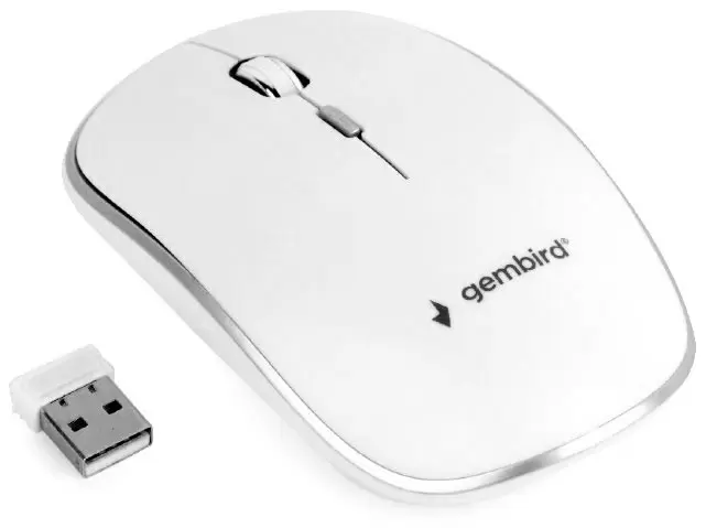 Mouse Gembird MUSW-4B-01-W, alb