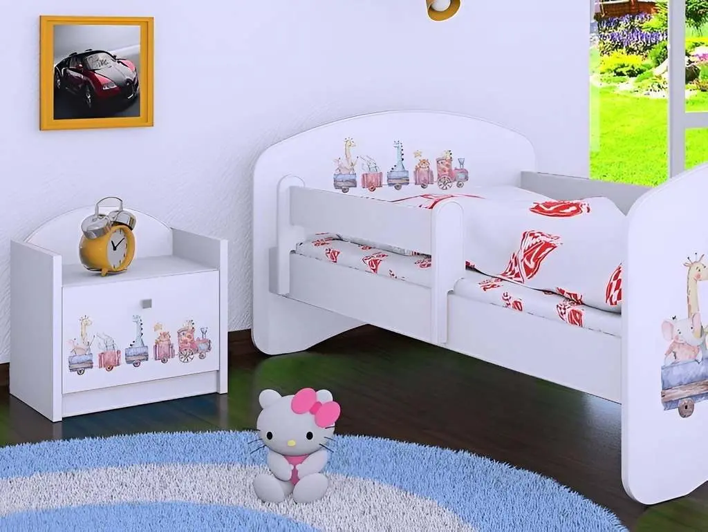 Тумба прикроватная Happy Babies Happy SZN02 Pastel Animals, белый
