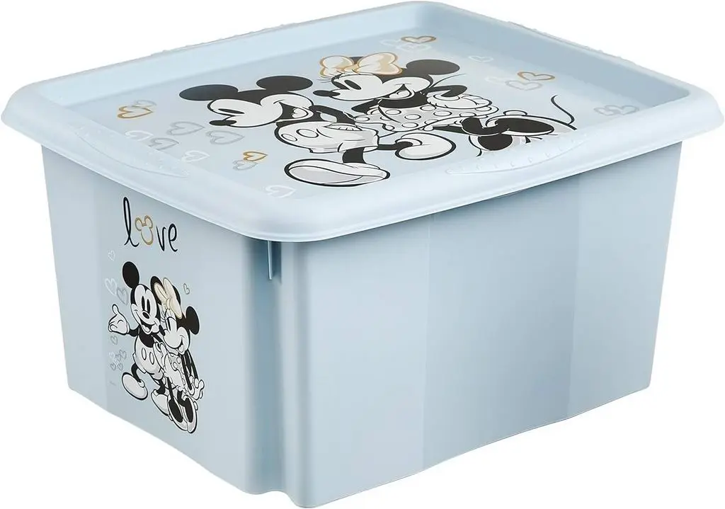 Container pentru jucării Keeeper Mickey Mouse 24L, albastru deschis