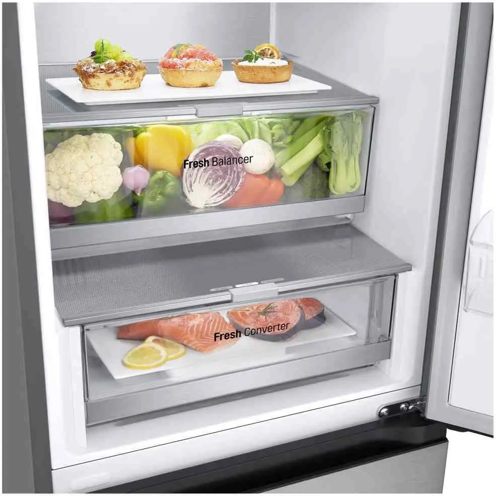 Холодильник LG GBV7280AMB, серебристый