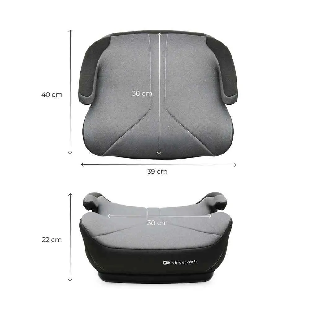 Детское автокресло-бустер KinderKraft I-Boost 2 i-Size, серый
