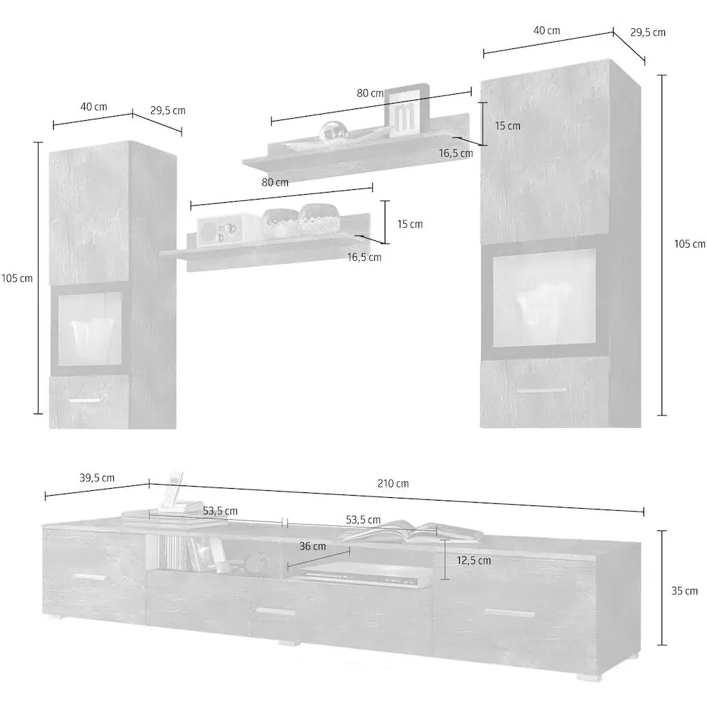 Living Helvetia Meble Sarah №09, stejar sanremo/antracit