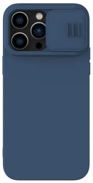 Husă de protecție Nillkin Apple iPhone 14 Pro Max CamShield Silky Silicone Case, albastru