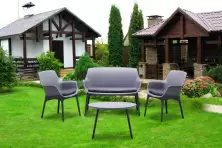 Set mobilă de grădină Bica Luxor Lounge, gri/grafit