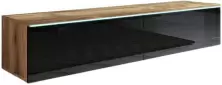 Tumbă pentru TV Bratex Lowboard D 140, stejar wotan/negru lucios