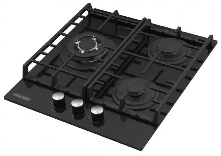 Plită incorporabilă cu gaz Wolser WL-BRD 6300 GBN FFD, negru