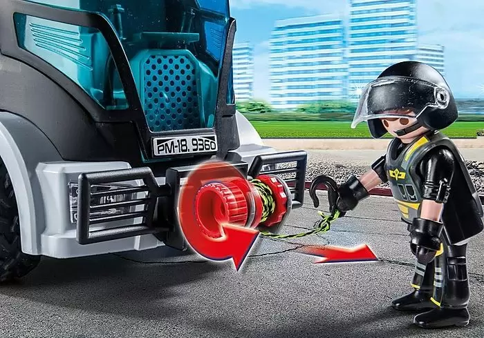 Set jucării Playmobil Tactical Unit Truck, negru