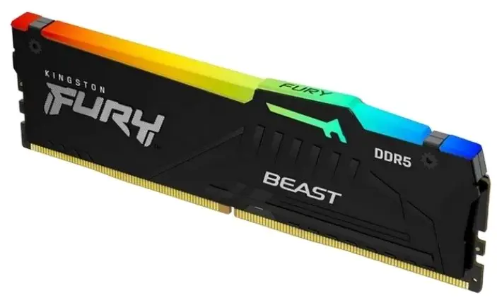 Оперативная память Kingston Fury Beast RGB 32GB (2x16GB) DDR5-5600MHz, CL40-40-40, 1.25V на tehnoparc.md Оперативная память Kingston Fury Beast RGB 32GB (2x16GB) DDR5-5600MHz, CL40-40-40, 1.25V