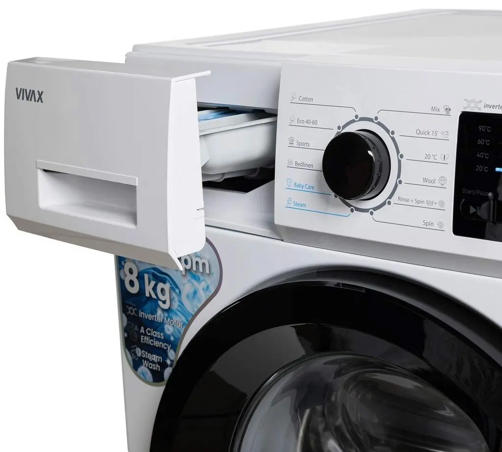 Maşină de spălat rufe Vivax WFL-140812CI, alb