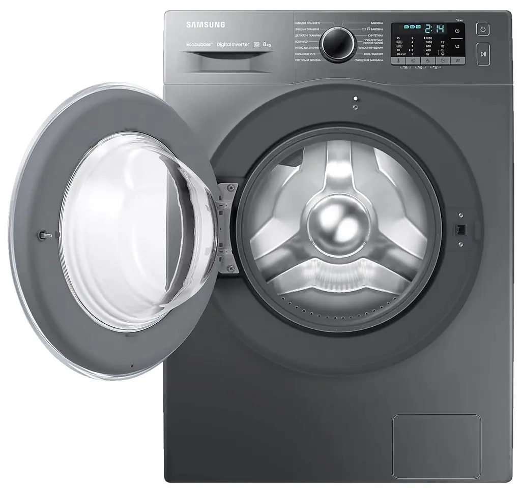 Стиральная машина Samsung WW80J52K0HX/CE, нержавеющая сталь на tehnoparc.md Стиральная машина Samsung WW80J52K0HX/CE, нержавеющая сталь