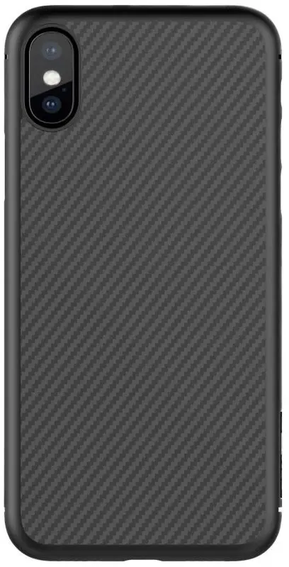Husă de protecție Nillkin Apple iPhone XS/X Synthetic Fiber, negru/gri