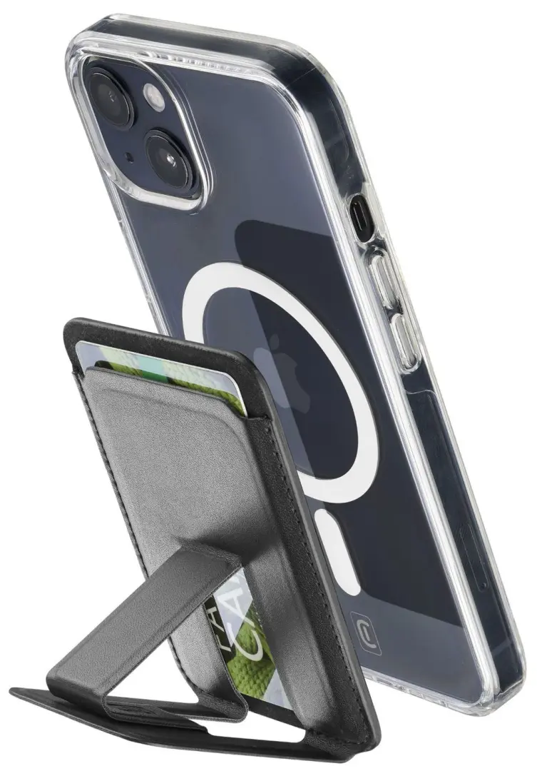 Suport pentru telefon Cellularline Pocket Stand Mag, negru pe tehnoparc.md Suport pentru telefon Cellularline Pocket Stand Mag, negru