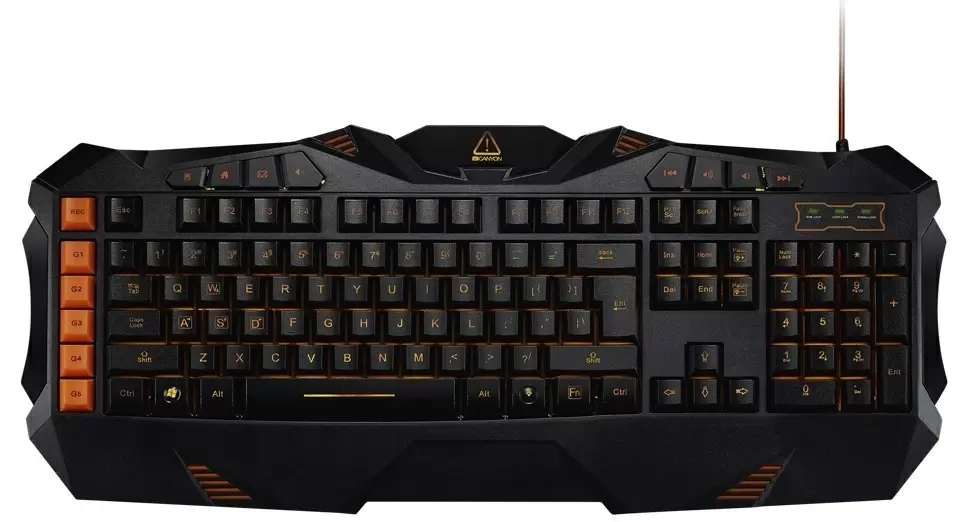Tastatură Canyon Fobos CND-SKB3, negru/portocaliu