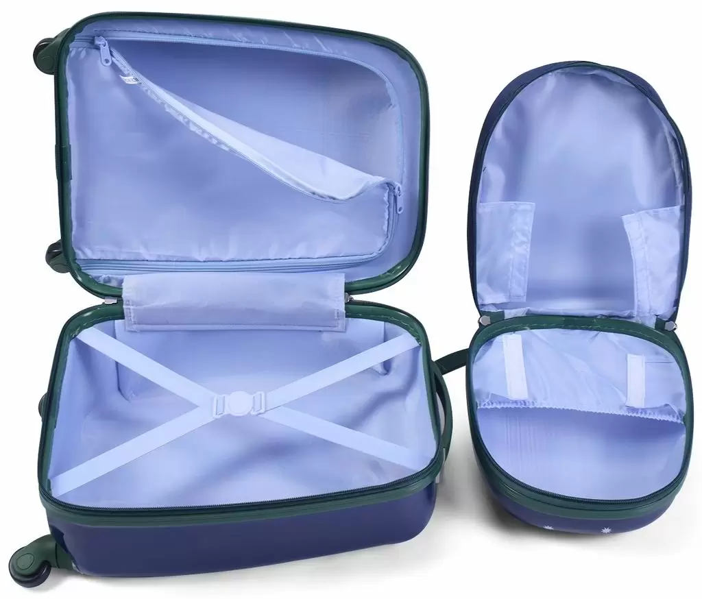 Чемодан + рюкзак Costway BG51214, синий