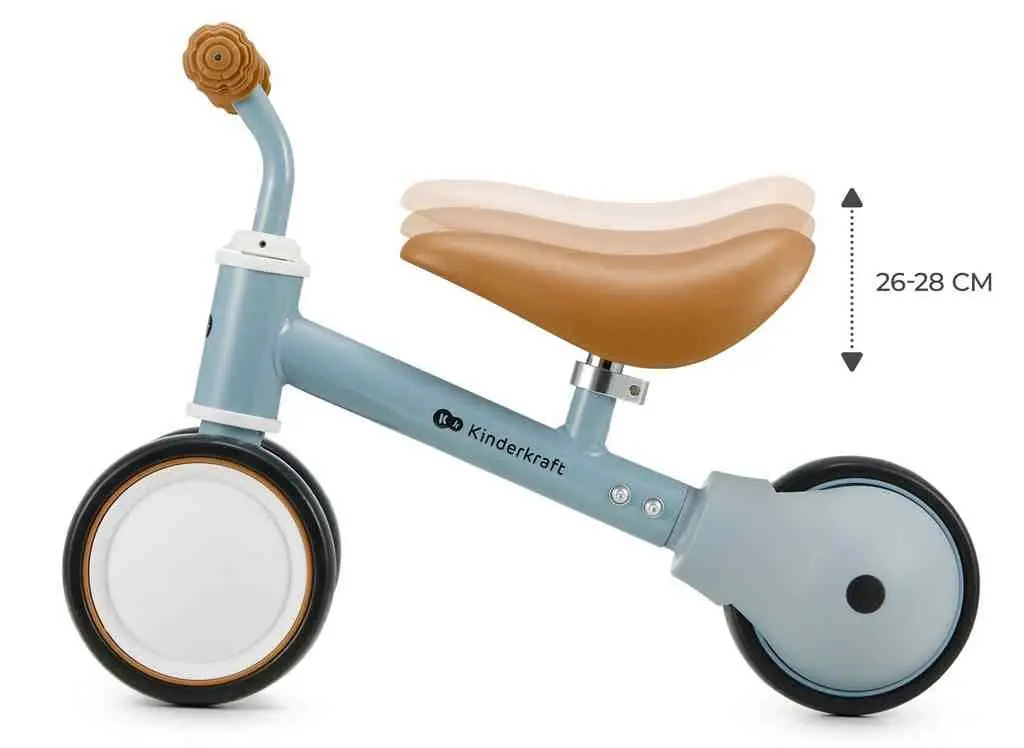 Bicicletă fără pedale KinderKraft Cutie, albastru deschis