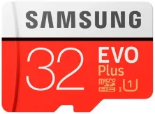 Card de memorie flash Samsung EVO Plus 100 Mb/s microSDHC UHS-I U1 + SD adapter, 32GB pe tehnoparc.md Card de memorie flash Samsung EVO Plus 100 Mb/s microSDHC UHS-I U1 + SD adapter, 32GB